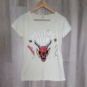 Day Break Womens Medium Hellfire Club Tee Short‎ Sleeve Cotton Stranger Things